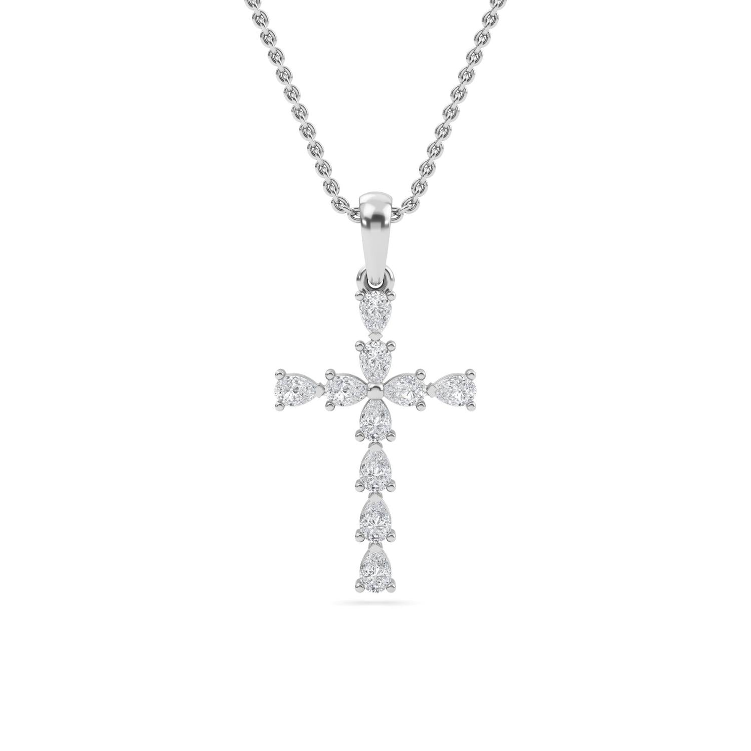 Belle Diamond Pendant in 9K White Gold - product image 2