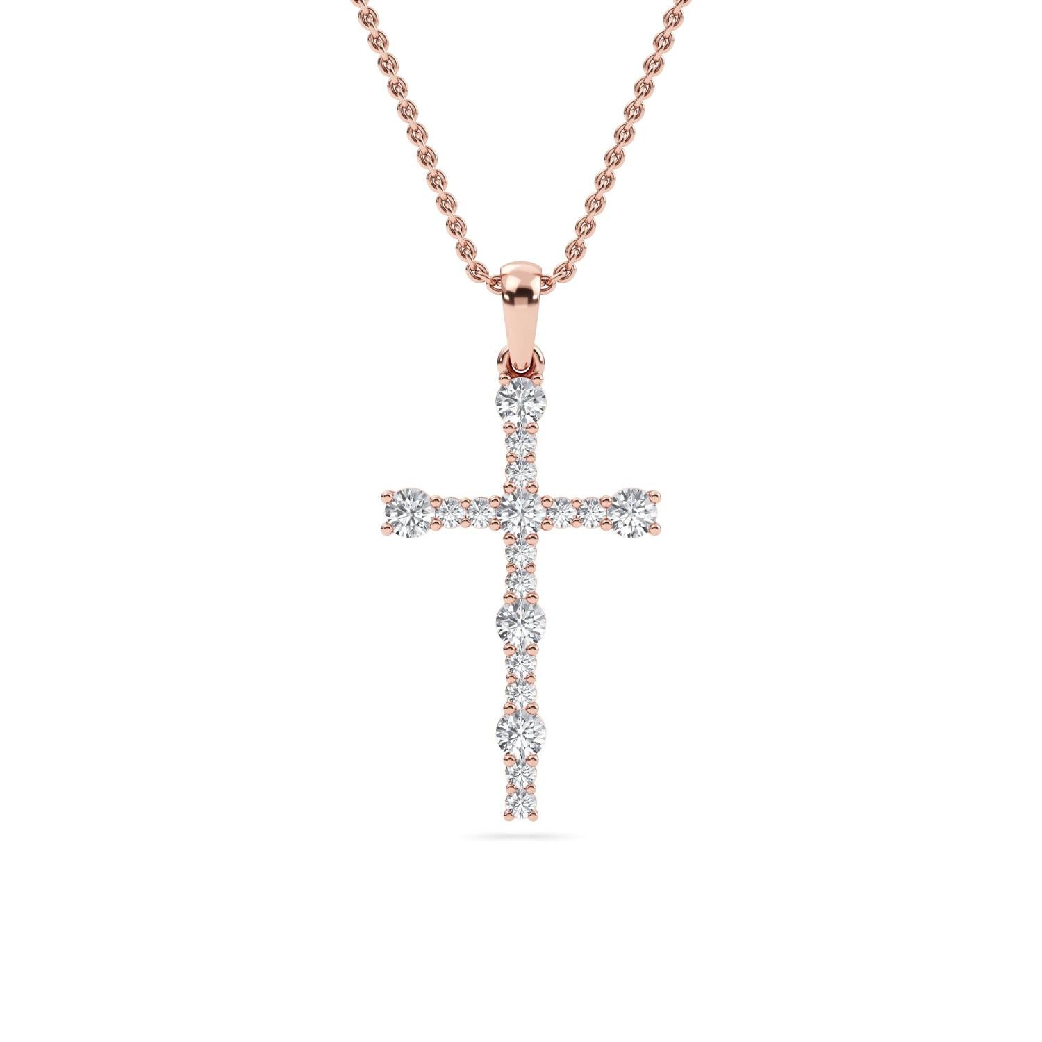 Florence Diamond Pendant in 9K Rose Gold - product image 3