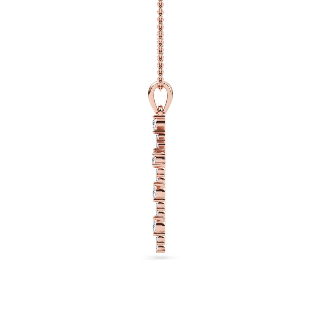 Florence Pendant - rose gold - side/angle view