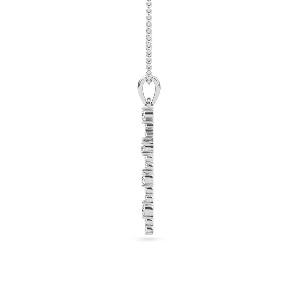 Florence Pendant - white gold - side/angle view
