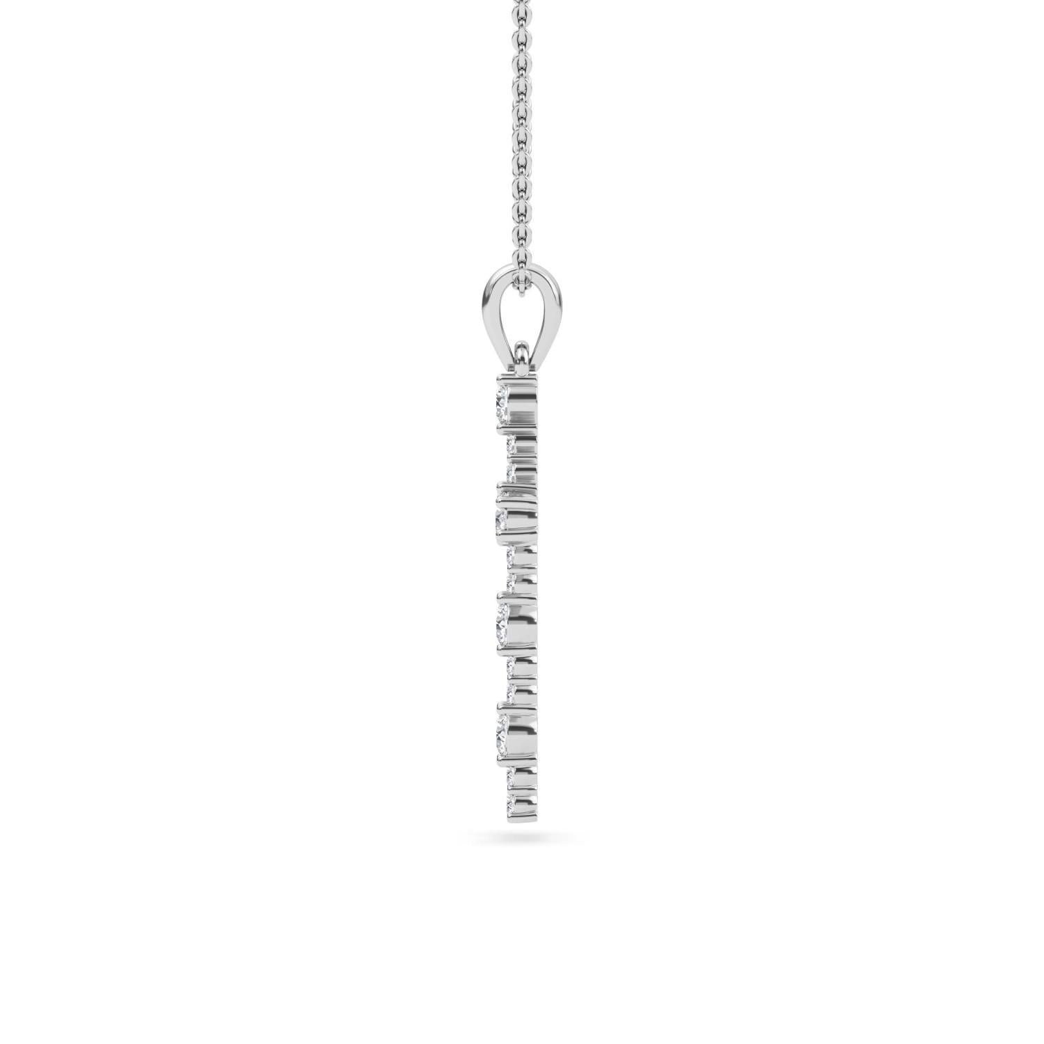 Florence Pendant - white gold - side/angle view