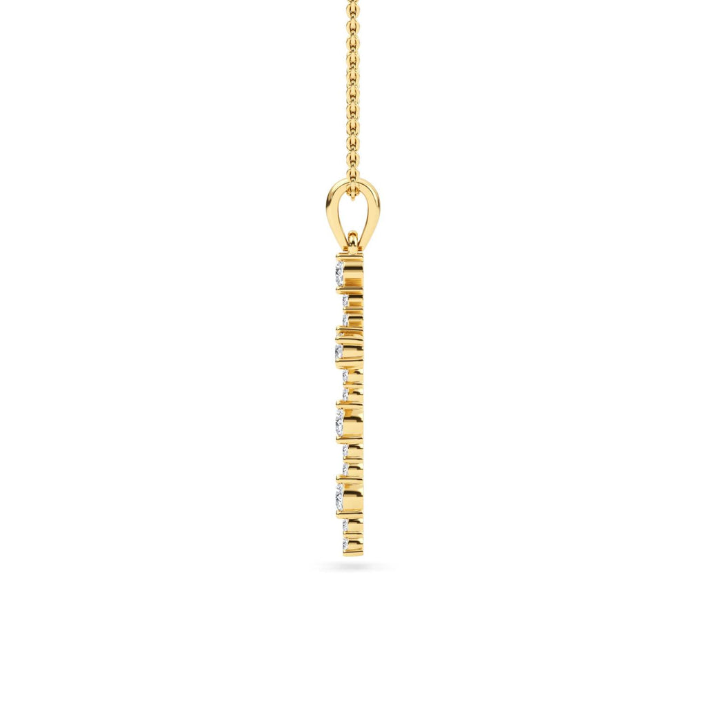 Florence Pendant - yellow gold - side/angle view
