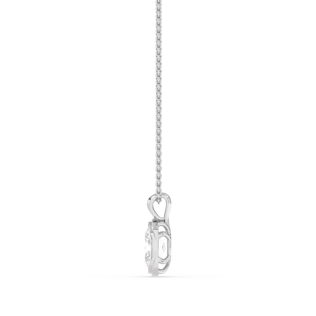 1.00ct Oval Lab Diamond Pendant - white gold product image 5