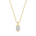 1.00ct Oval Lab Diamond Pendant in Yellow Gold - product image 1