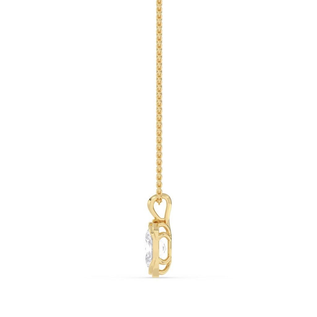 1.00ct Oval Lab Diamond Pendant - yellow gold product image 5
