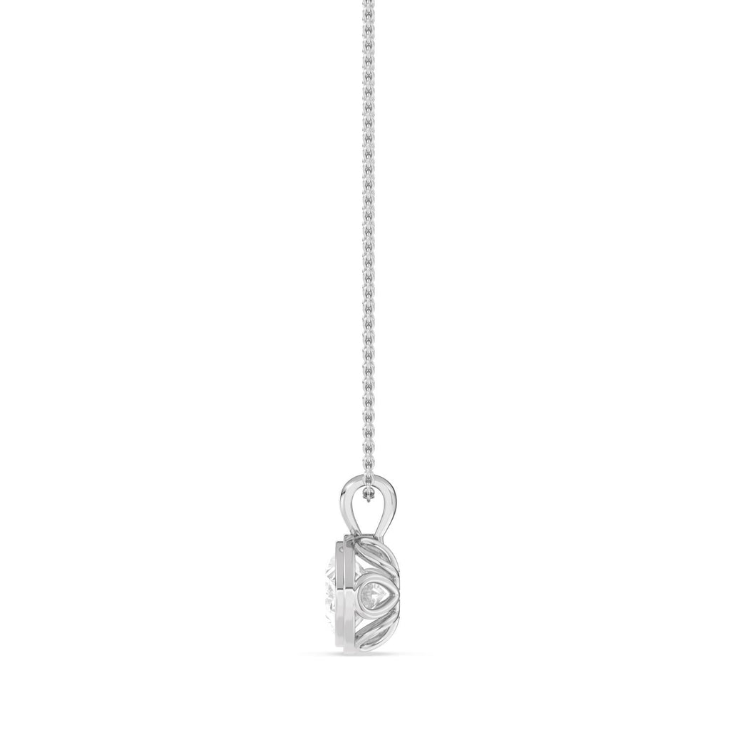 2.00ct Oval Lab Diamond Pendant in 10ct Gold - white gold product image 5