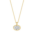 2.00ct Oval Lab Diamond Pendant in 10ct Yellow Gold - image 1