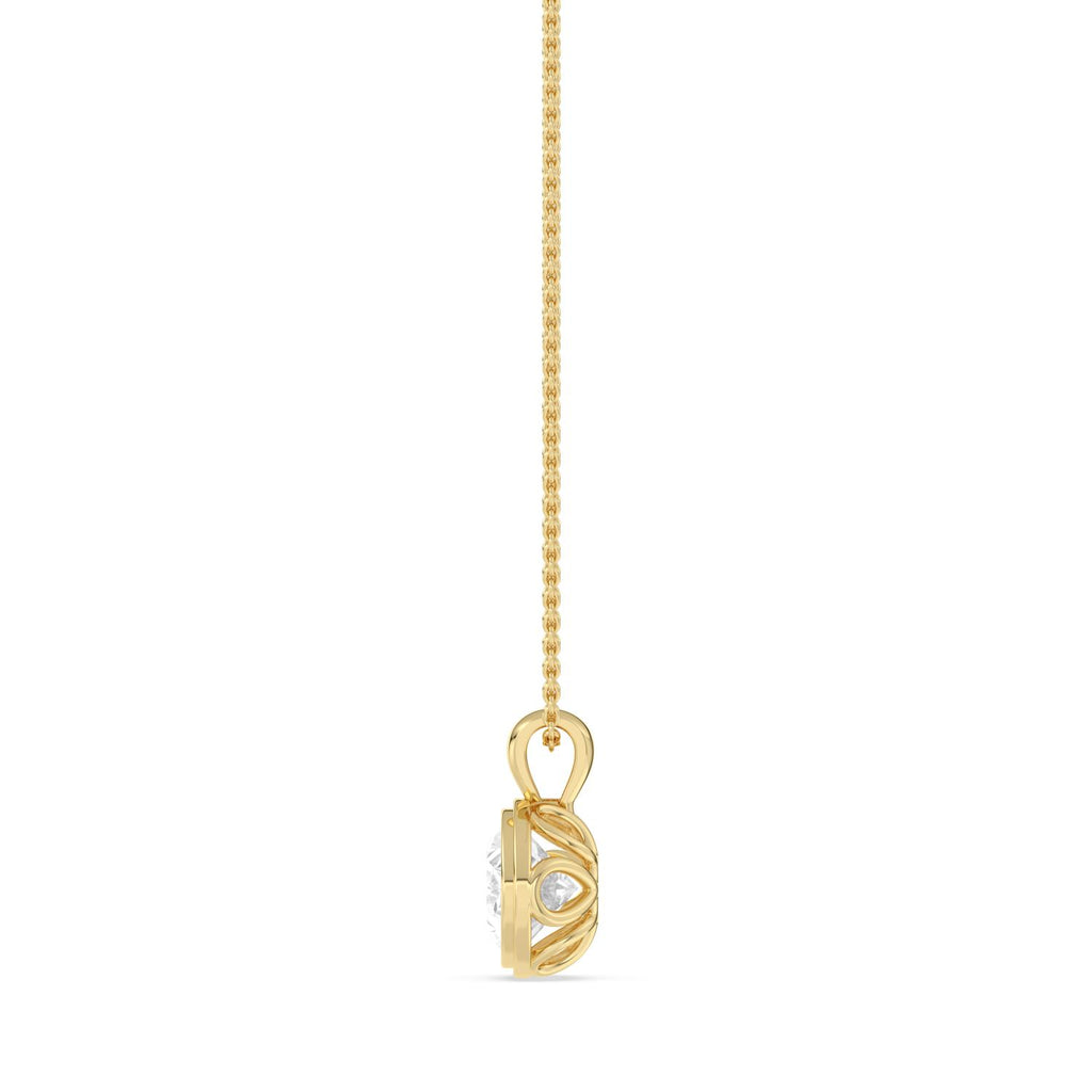 2.00ct Oval Lab Diamond Pendant in 10ct Gold - yellow gold product image 5