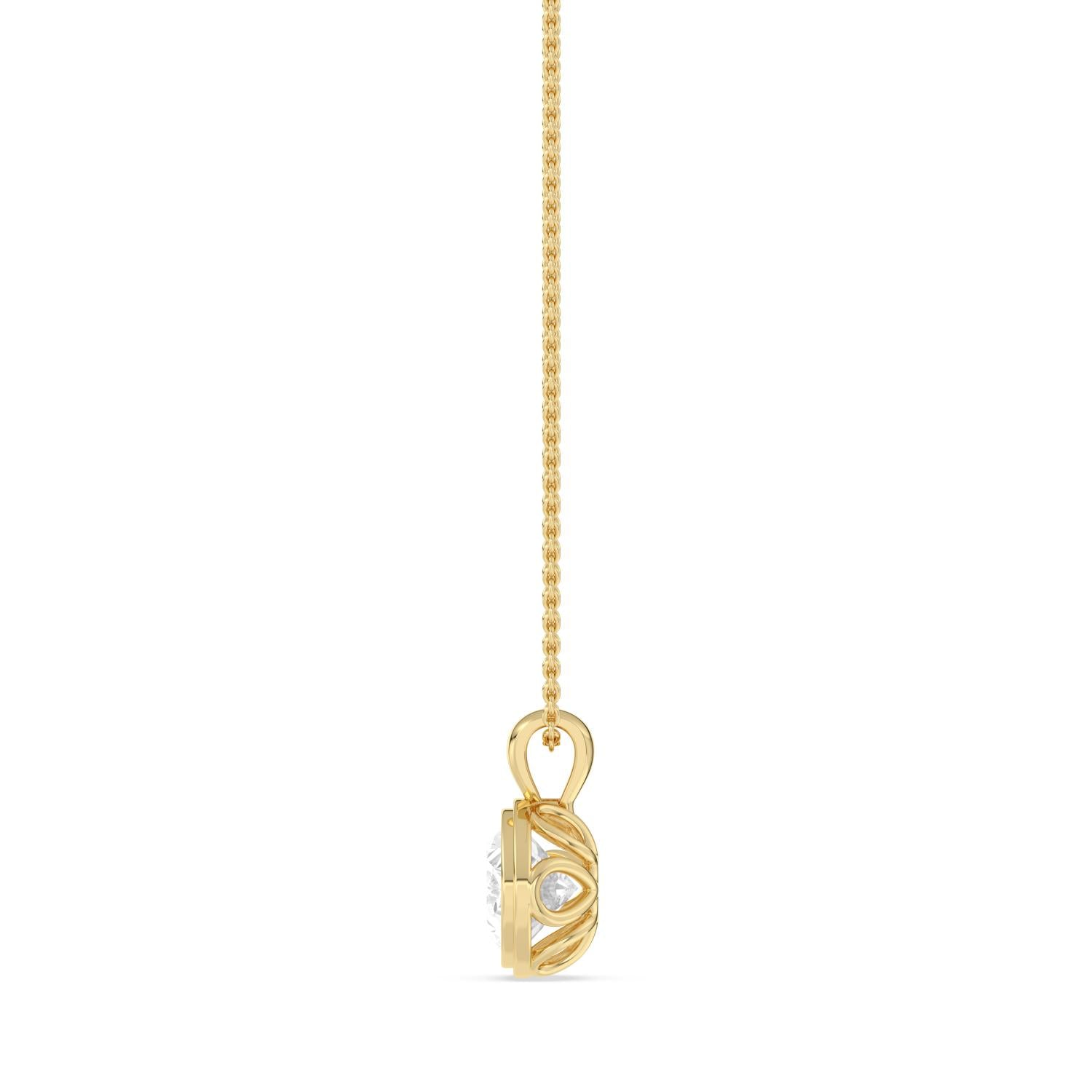 2.00ct Oval Lab Diamond Pendant in 10ct Gold - yellow gold product image 5
