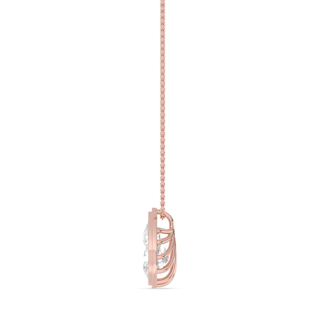 2.00ct Pear Lab Diamond Pendant - rose gold product image 5