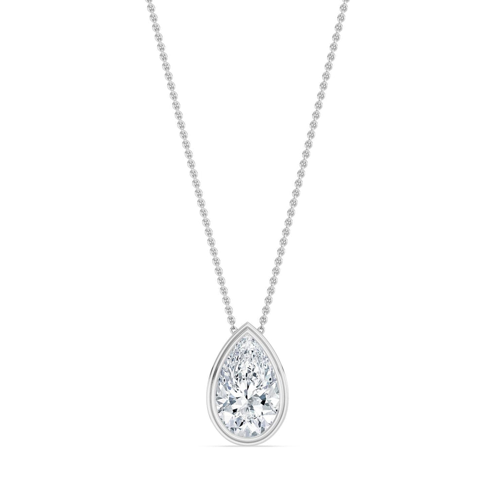 2.00ct Pear Lab Diamond Pendant - white gold product image 1