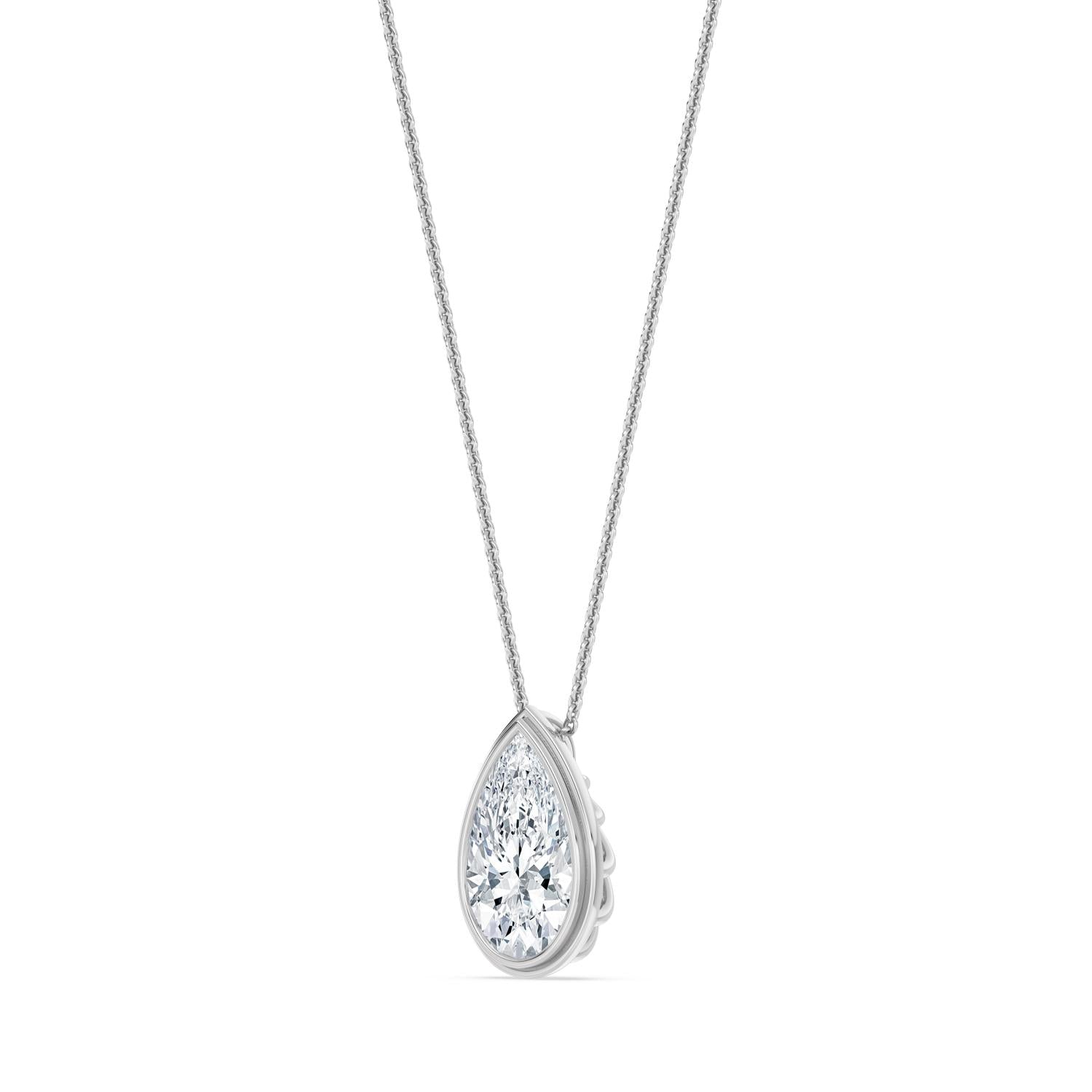 2.00ct Pear Lab Diamond Pendant - white gold product image 4
