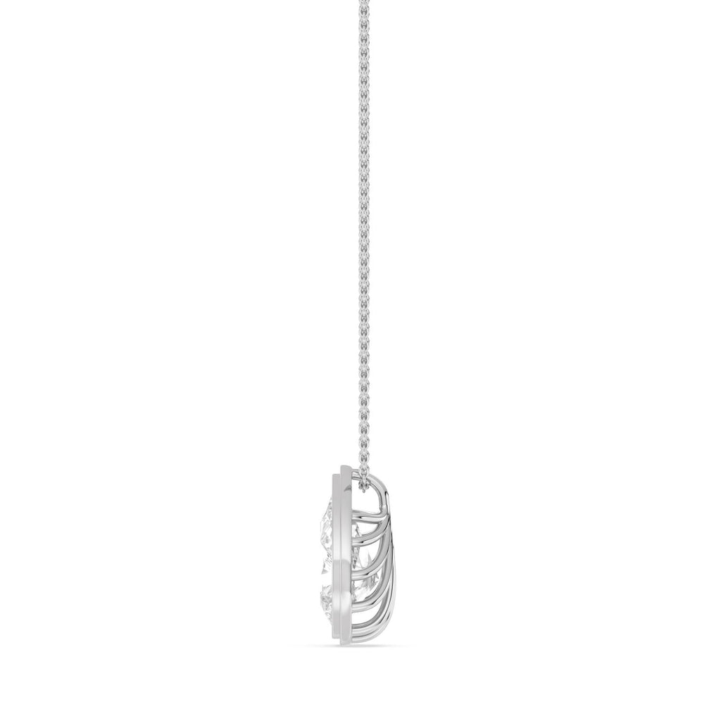 2.00ct Pear Lab Diamond Pendant - white gold product image 5