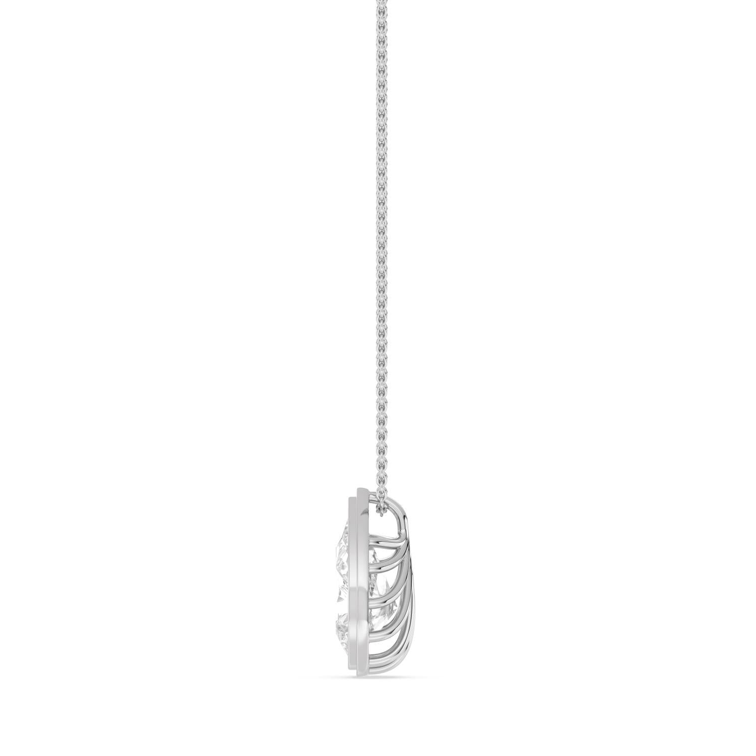 2.00ct Pear Lab Diamond Pendant - white gold product image 5