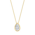 2.00ct Pear Lab Diamond Pendant in Yellow Gold - product image 1