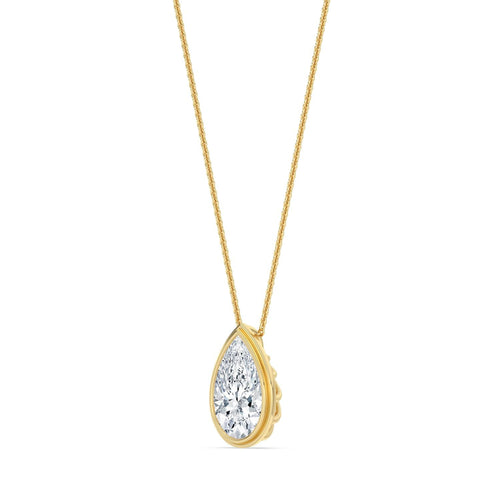 2.00ct Pear Lab Diamond Pendant - yellow gold product image 4
