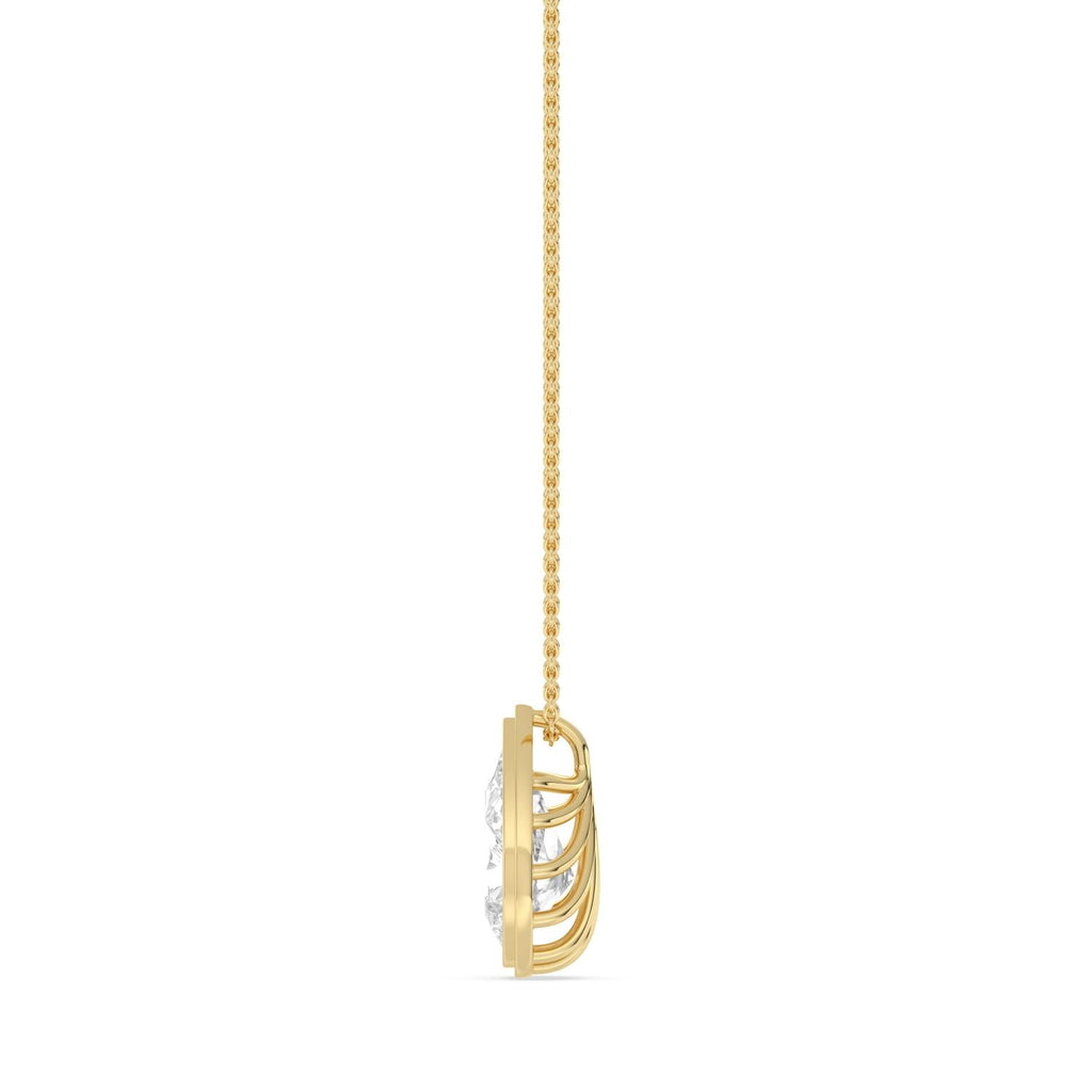 2.00ct Pear Lab Diamond Pendant - yellow gold product image 5