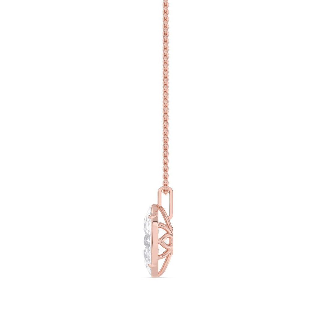 2.00ct Marquise Lab Diamond Pendant in 9ct Gold - rose gold product image 5