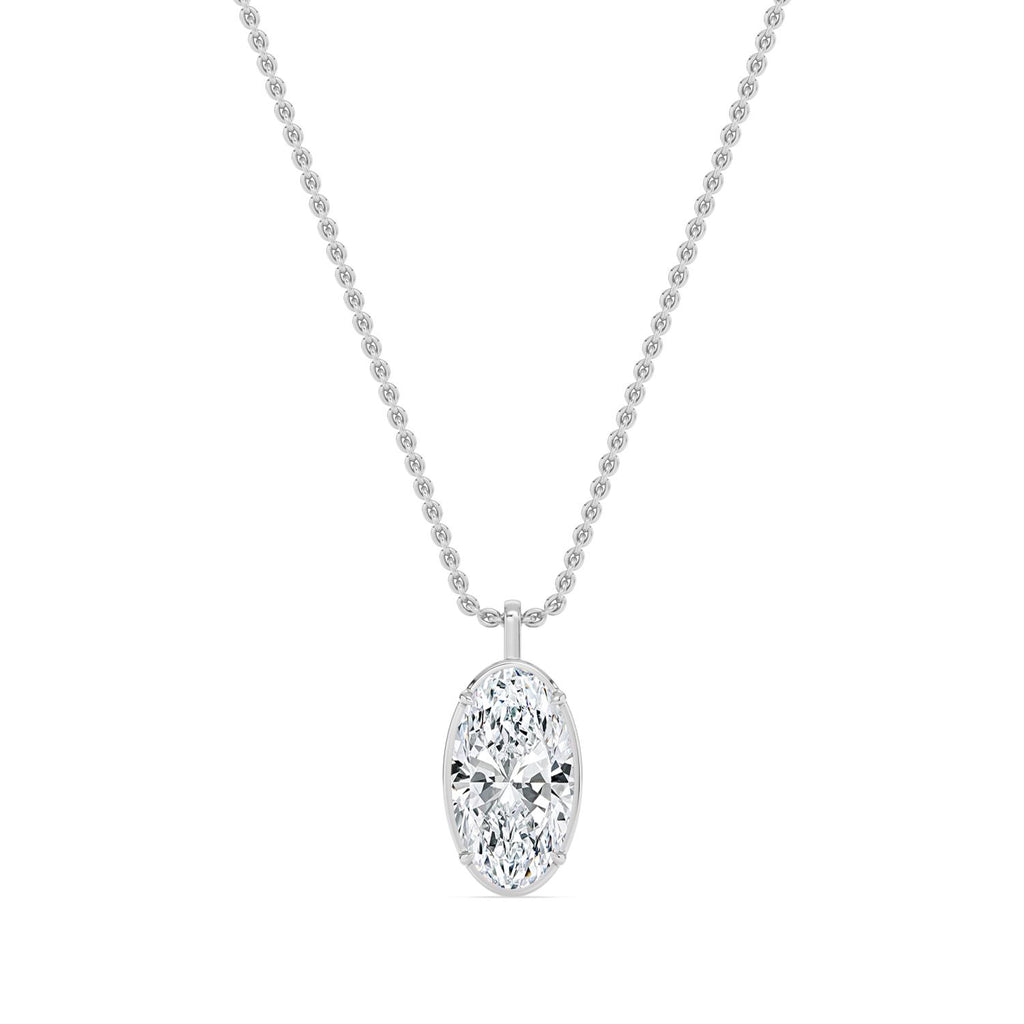 2.00ct Marquise Lab Diamond Pendant in 9ct Gold - white gold product image 1