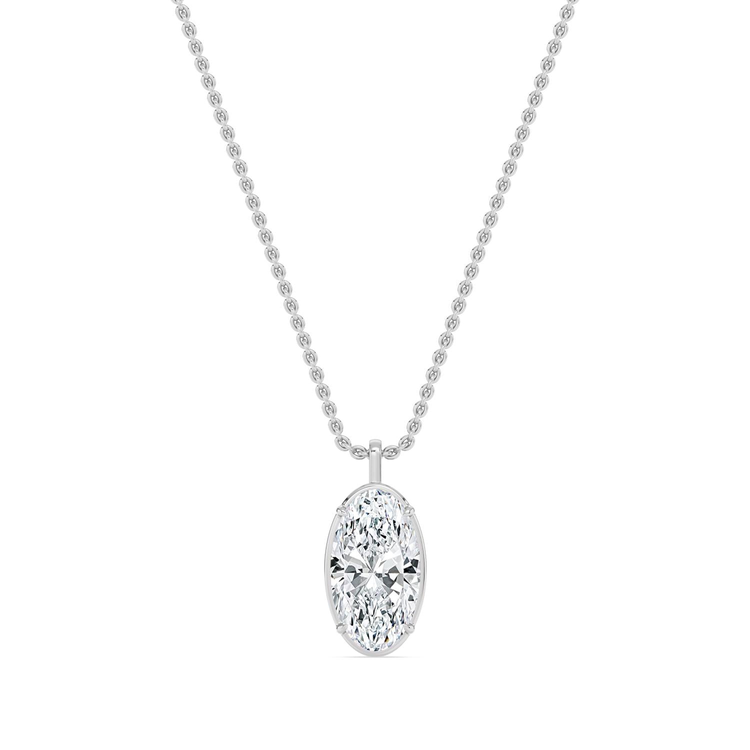 2.00ct Marquise Lab Diamond Pendant in 9ct Gold - white gold product image 1
