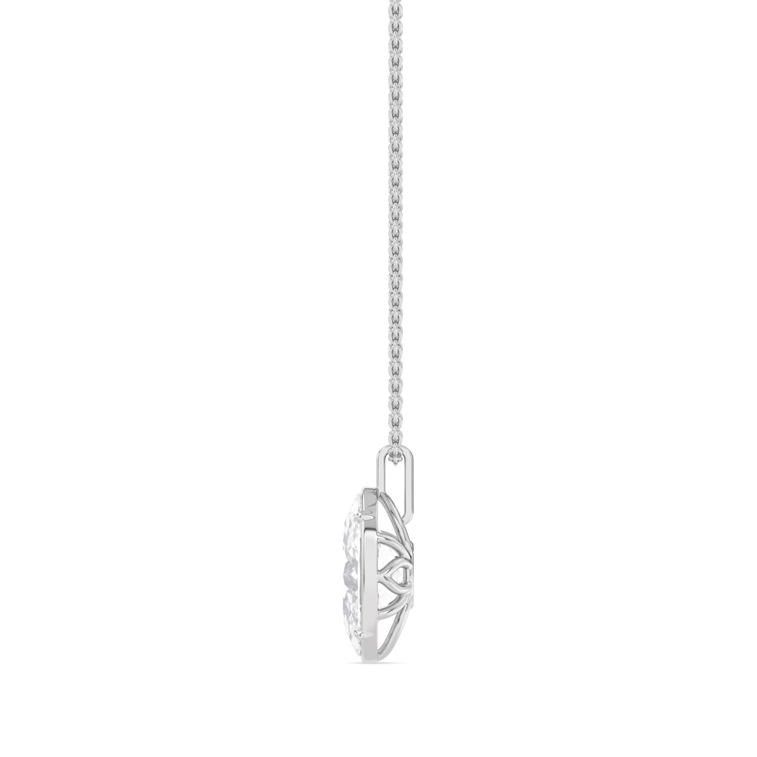 2.00ct Marquise Lab Diamond Pendant in 9ct Gold - white gold product image 5