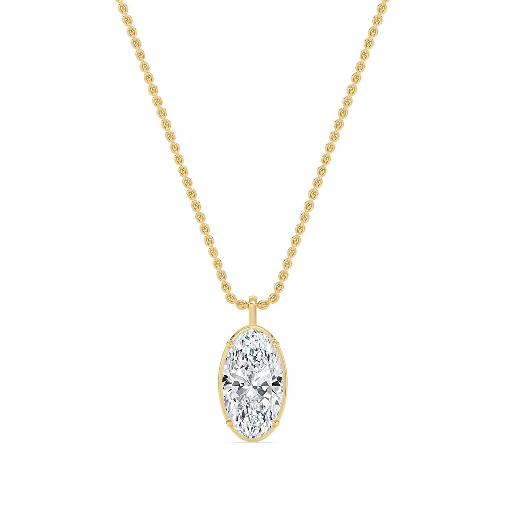 2.00ct Marquise Lab Diamond Pendant in 9ct Yellow Gold - product image 1