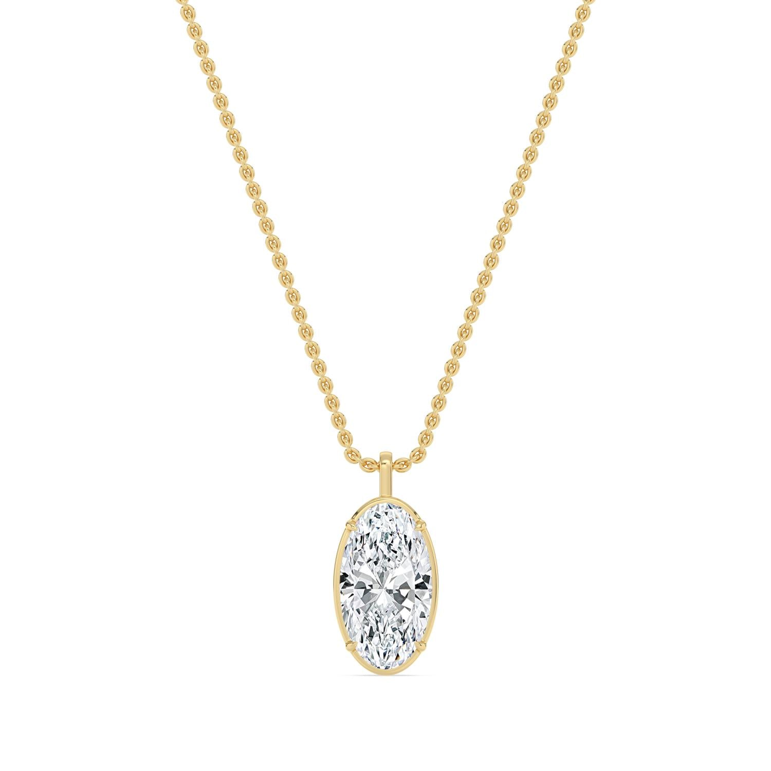 2.00ct Marquise Lab Diamond Pendant in 9ct Yellow Gold - product image 1