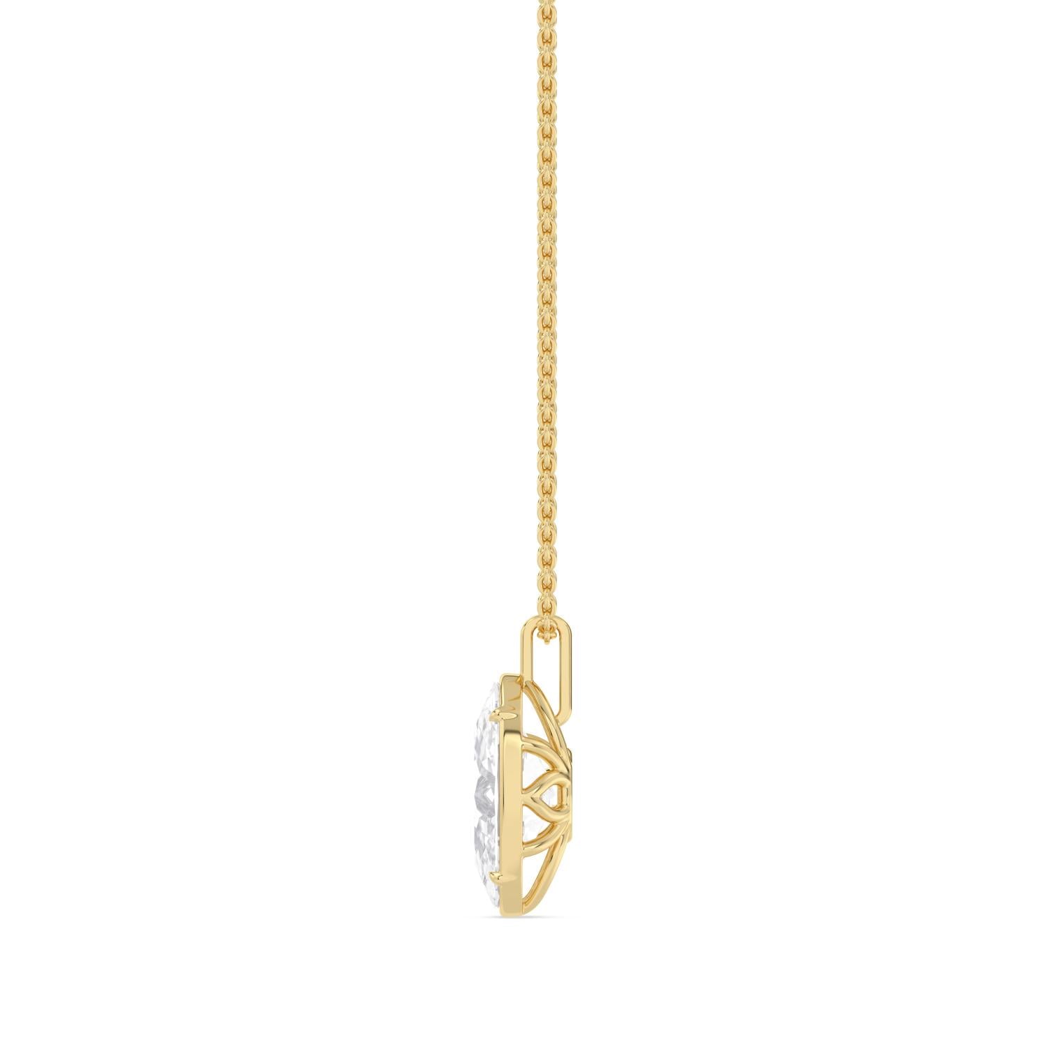 2.00ct Marquise Lab Diamond Pendant in 9ct Gold - yellow gold product image 5