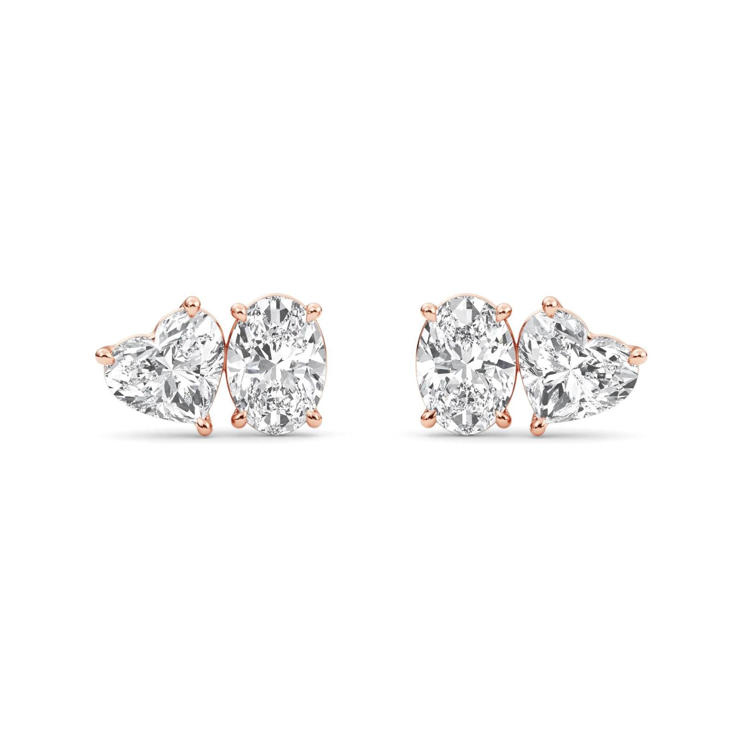 2.77ct Oval&Hearts - rose gold product image 1