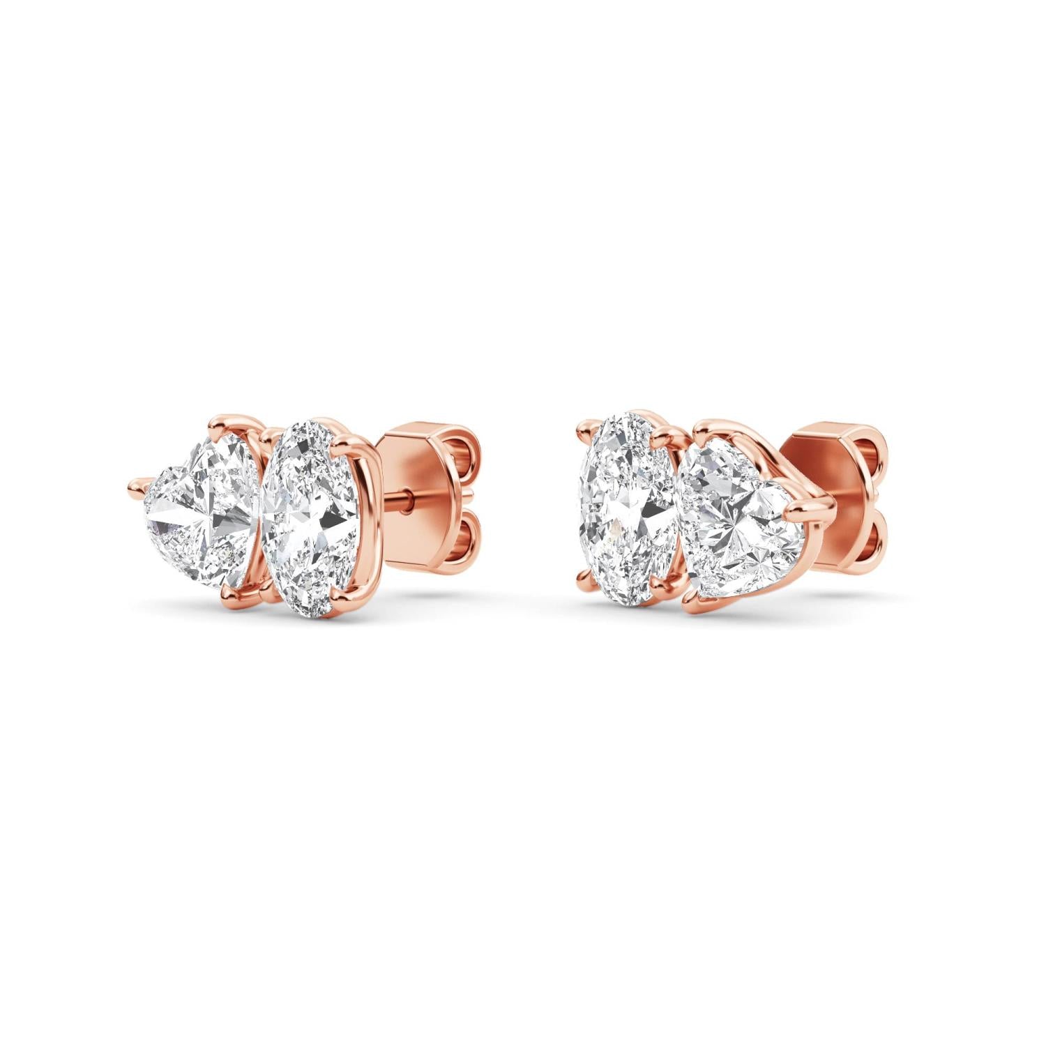 2.77ct Oval&Hearts - rose gold product image 4