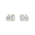 2.54ct Pear and Oval Lab Diamond Earrings in Yellow Gold - product image 1