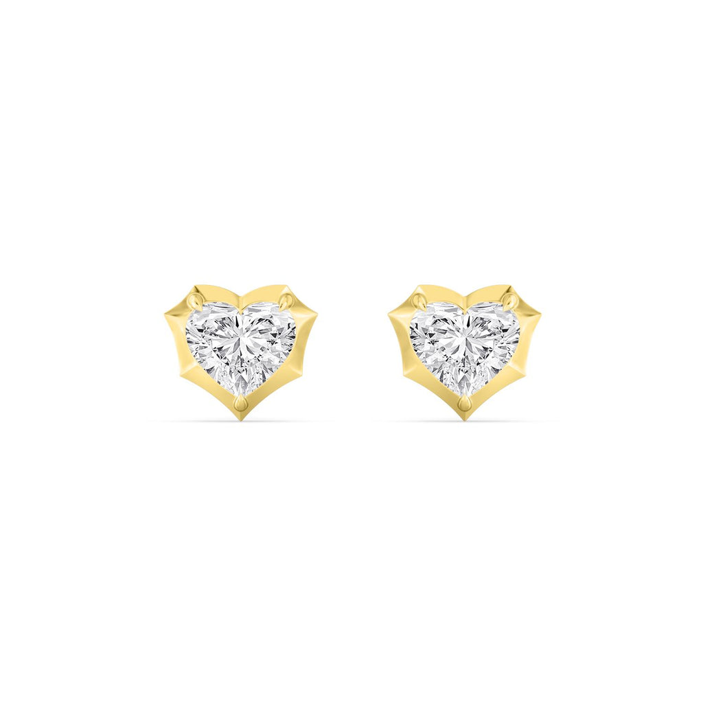 4.13ct Lab Diamond Earrings in Yellow Gold - product image 1