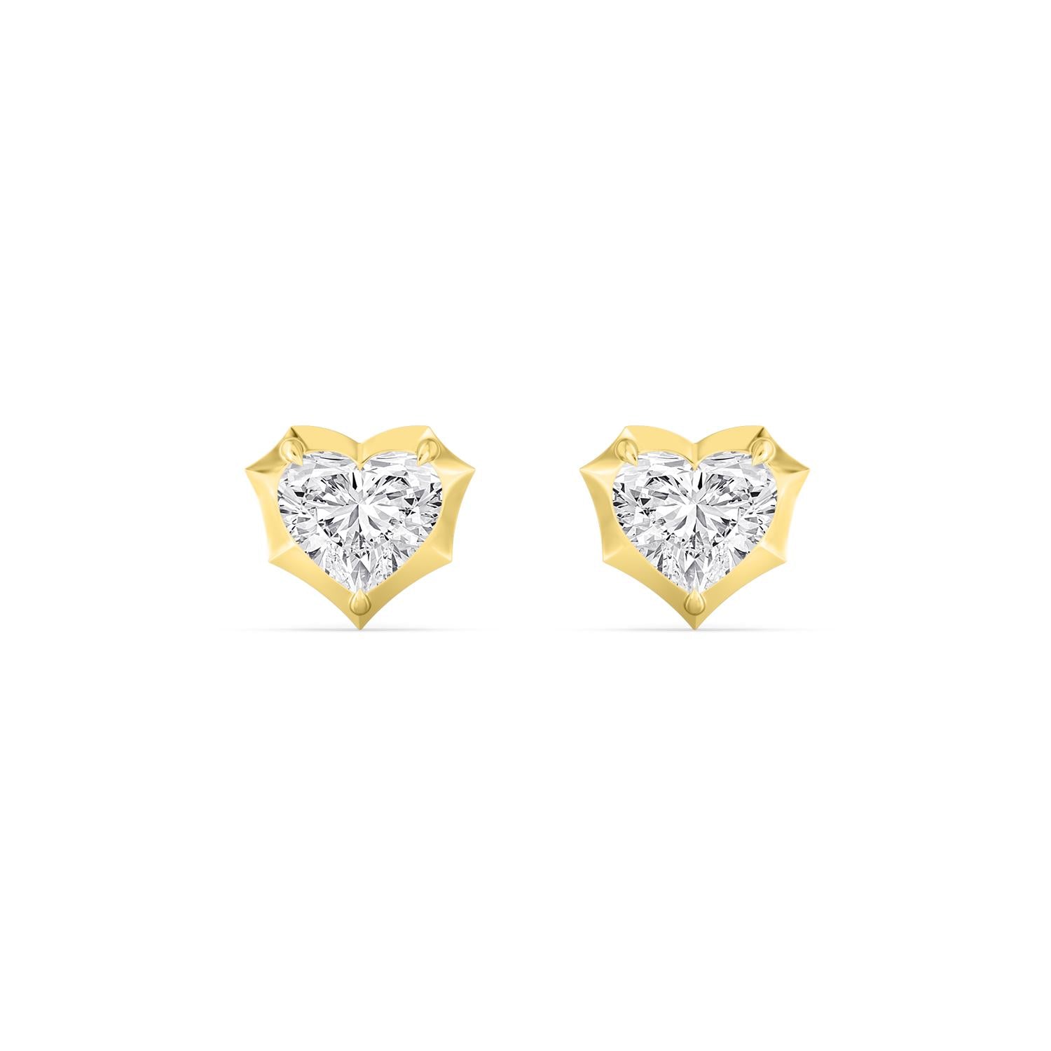 4.13ct Lab Diamond Earrings in Yellow Gold - product image 1