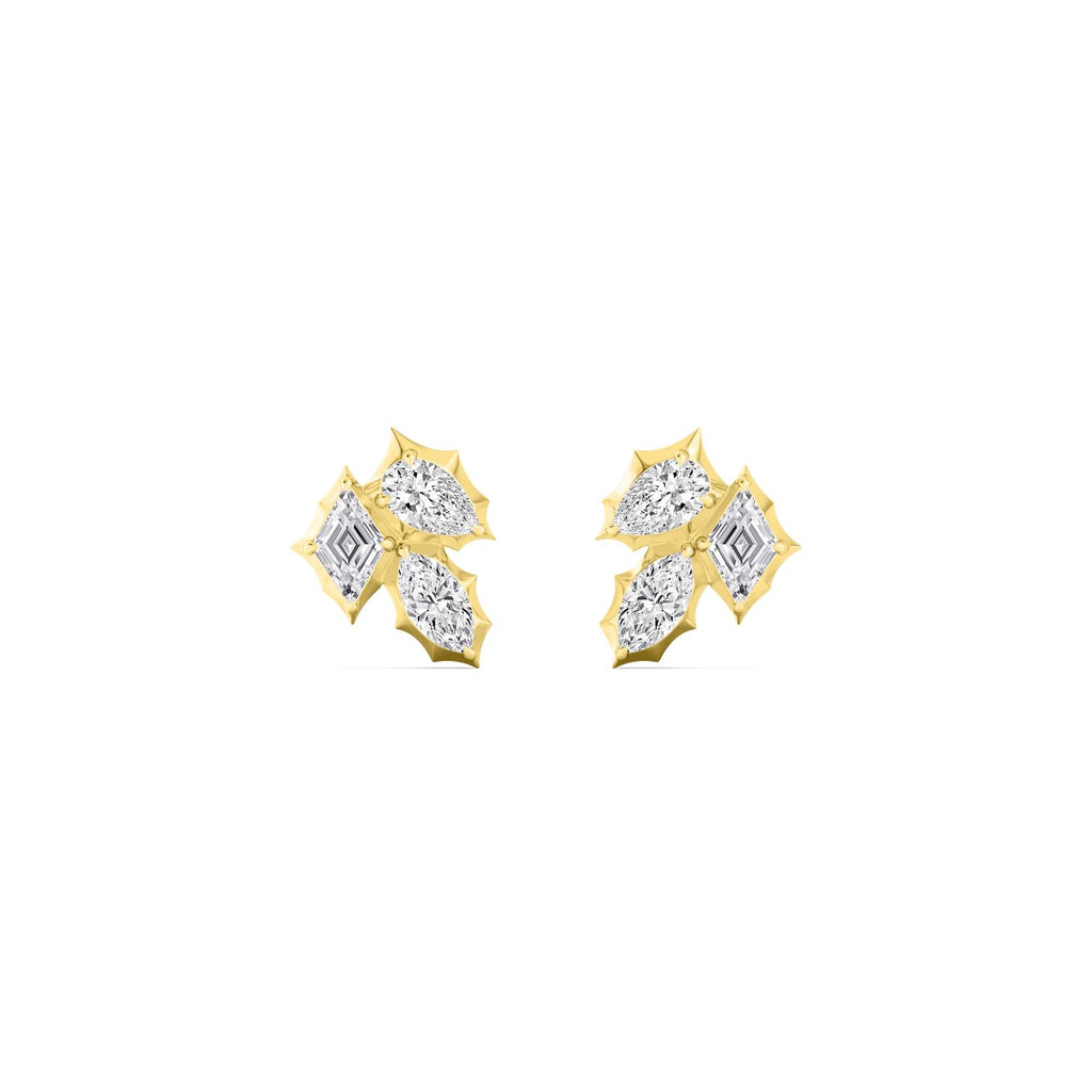 1.35ct Lab Diamond Earrings in Yellow Gold - product image 1