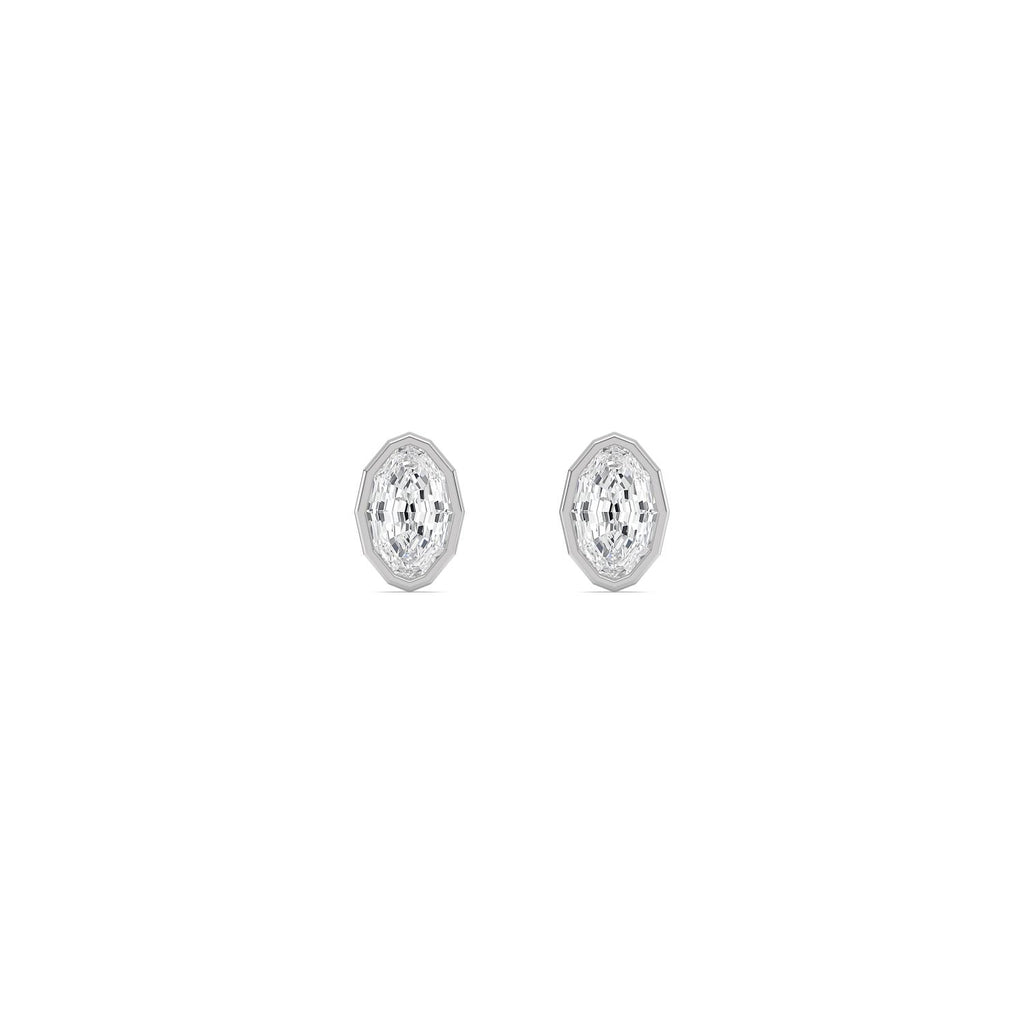 1.41ct Oval Lab Diamond Stud Earrings in 9ct Gold - white gold product image 1