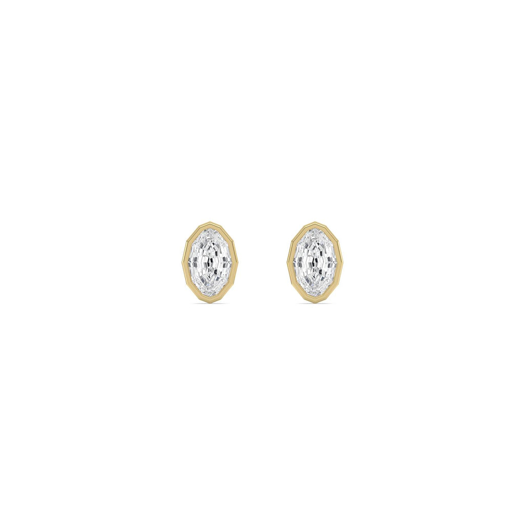 1.41ct Oval Lab Diamond Stud Earrings in 9ct Yellow Gold - product image 1