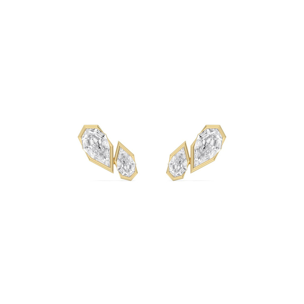 1.83ct Pear Lab Diamond Stud Earrings in 9ct Yellow Gold - product image 1