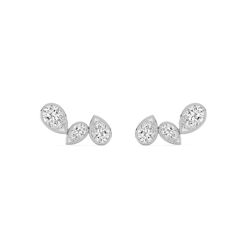2.29ct Pear Lab Diamond Earrings in 9ct Gold - white gold product image 1