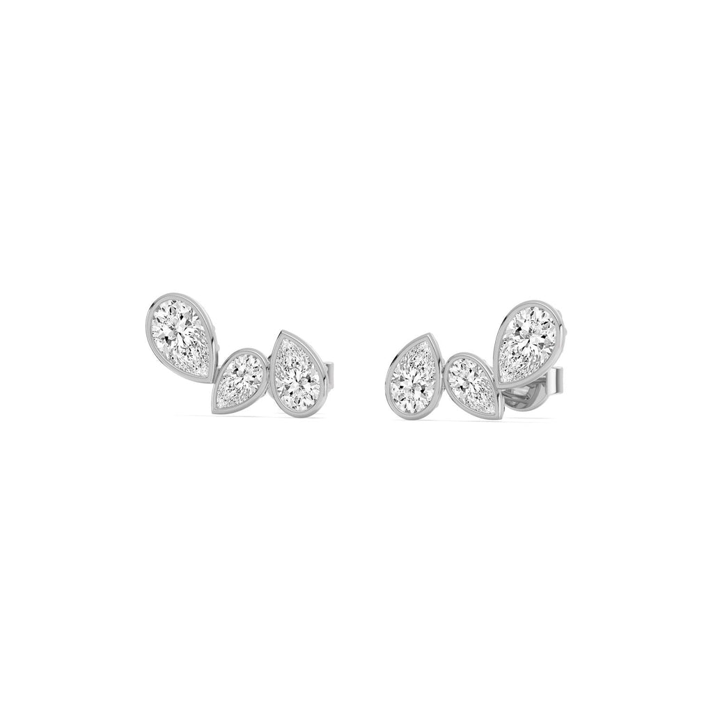 2.29ct Pear Lab Diamond Earrings in 9ct Gold - white gold product image 4