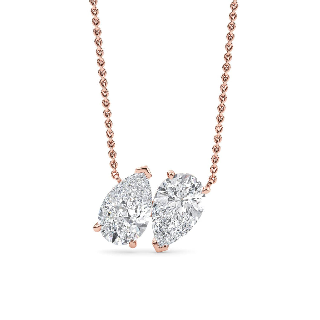 Velvet Pear Pendant Set in 9K Rose Gold - product image 3