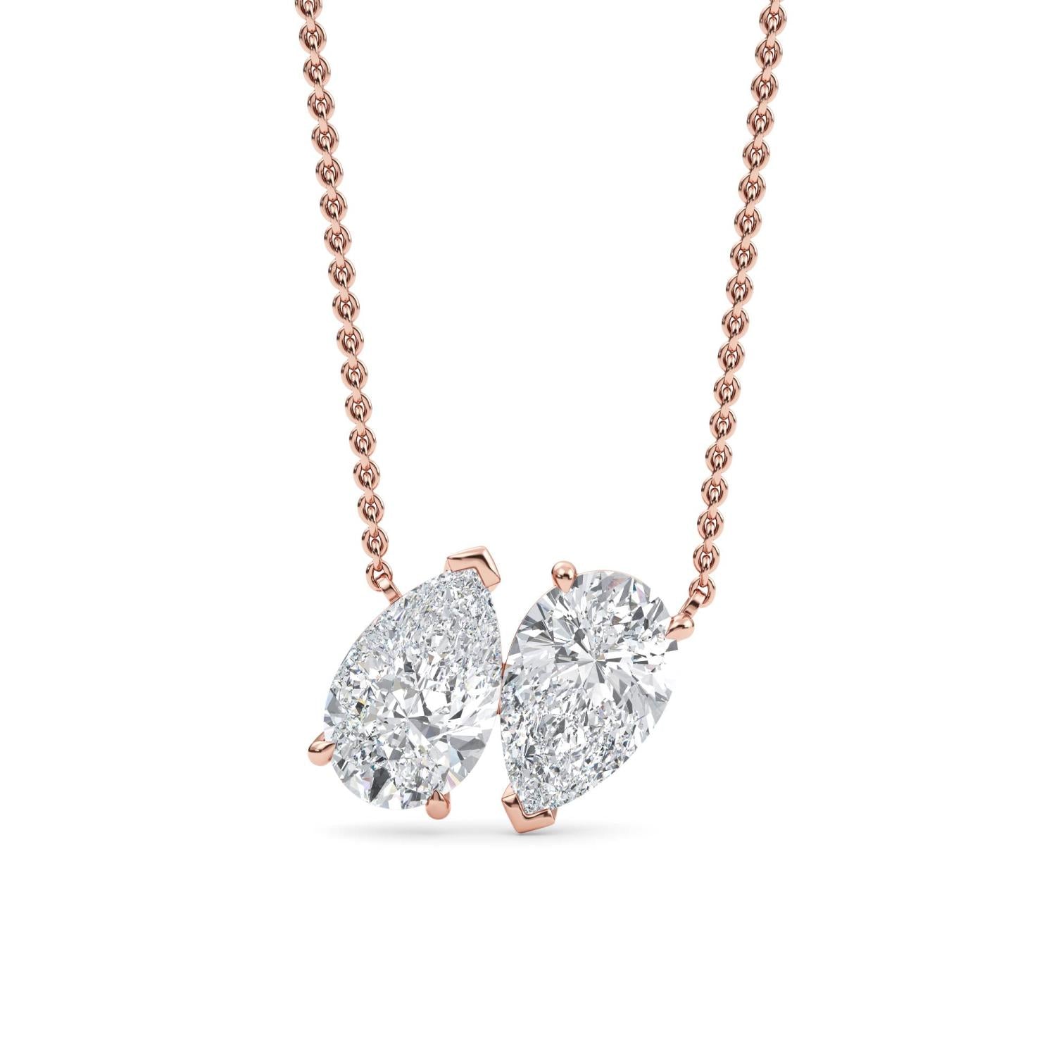 Velvet Pear Pendant Set in 9K Rose Gold - product image 3