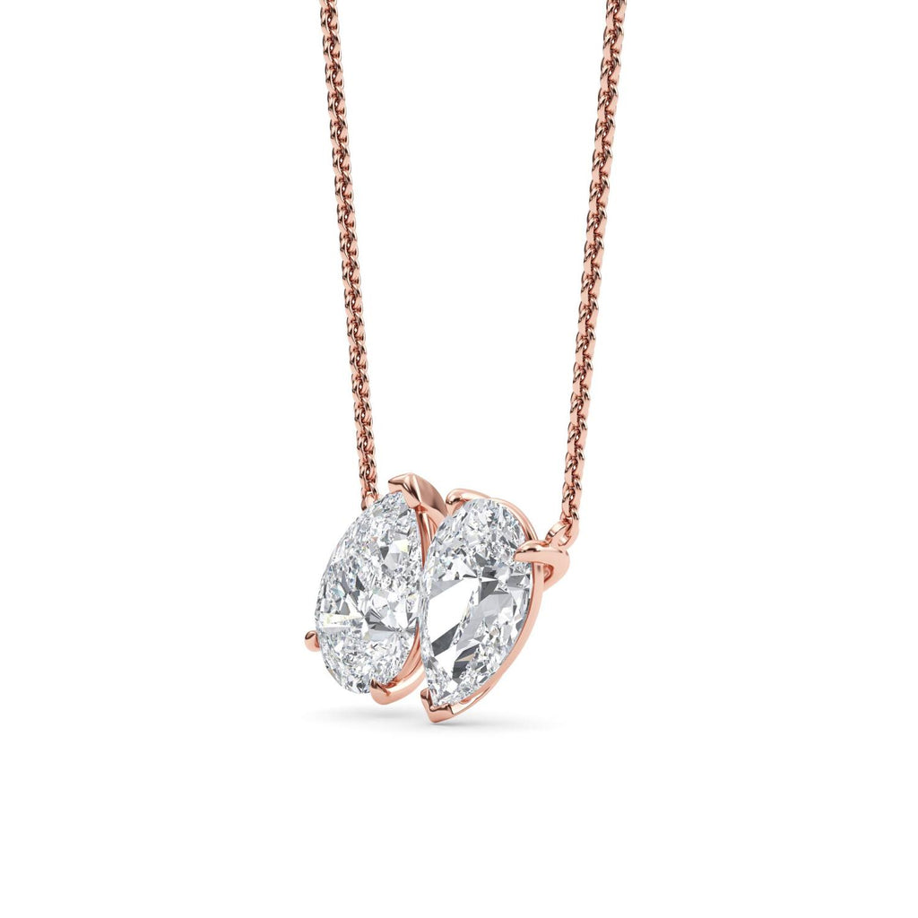 Velvet Pear Pendant Set - rose gold product image 4