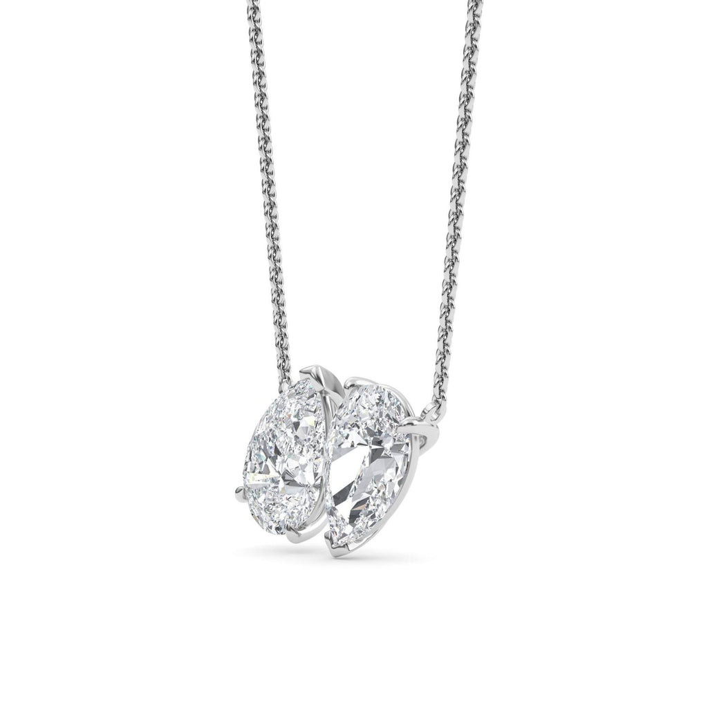 Velvet Pear Pendant Set - white gold product image 4