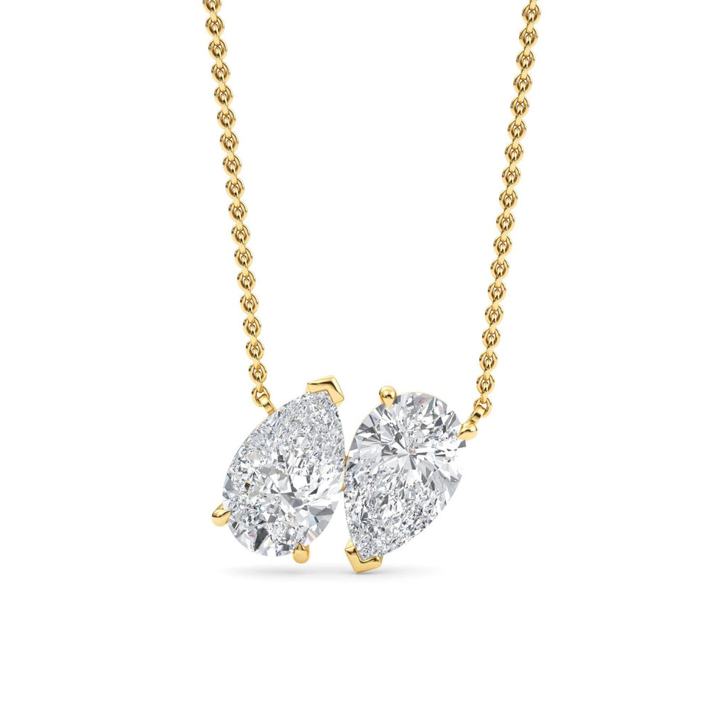 Velvet Pear Pendant Set in 9K Yellow Gold - product image 1