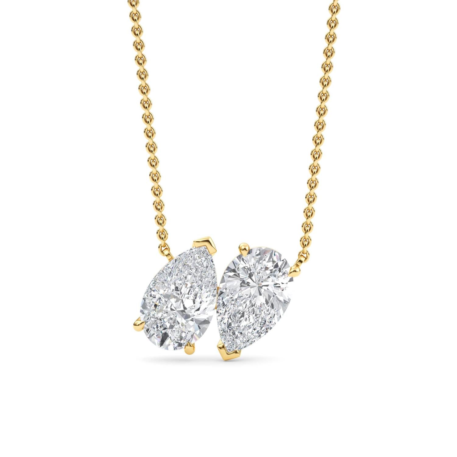 Velvet Pear Pendant Set in 9K Yellow Gold - product image 1