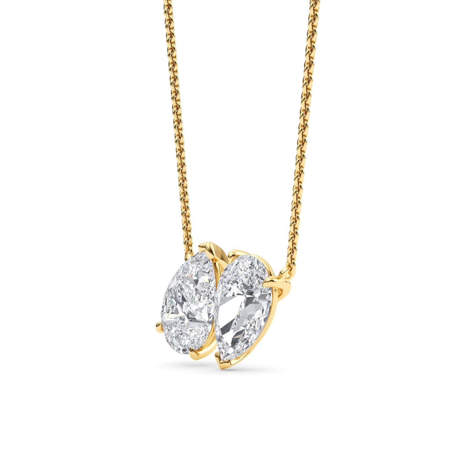 Velvet Pear Pendant Set - yellow gold product image 4