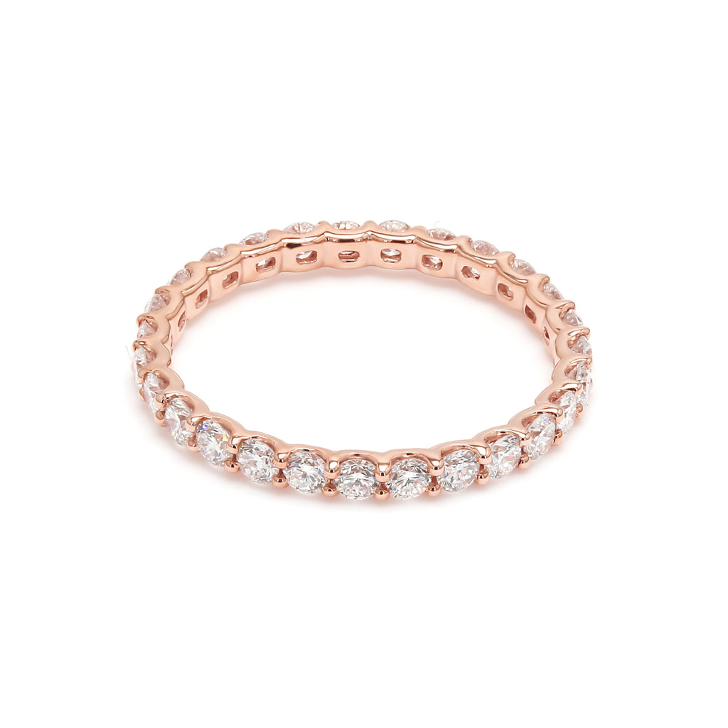 Bijou Full-Way Eternity Band - 9K Rose Gold jewellery-only view 7