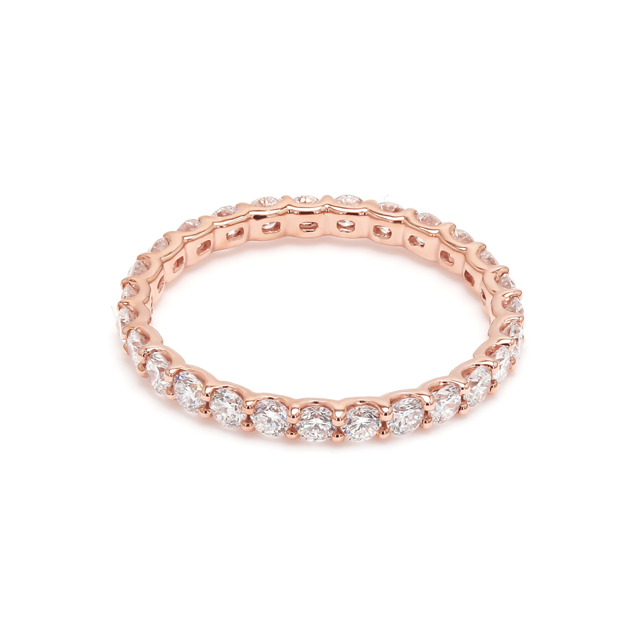 Bijou Full-Way Eternity Band - 9K Rose Gold jewellery-only view 7
