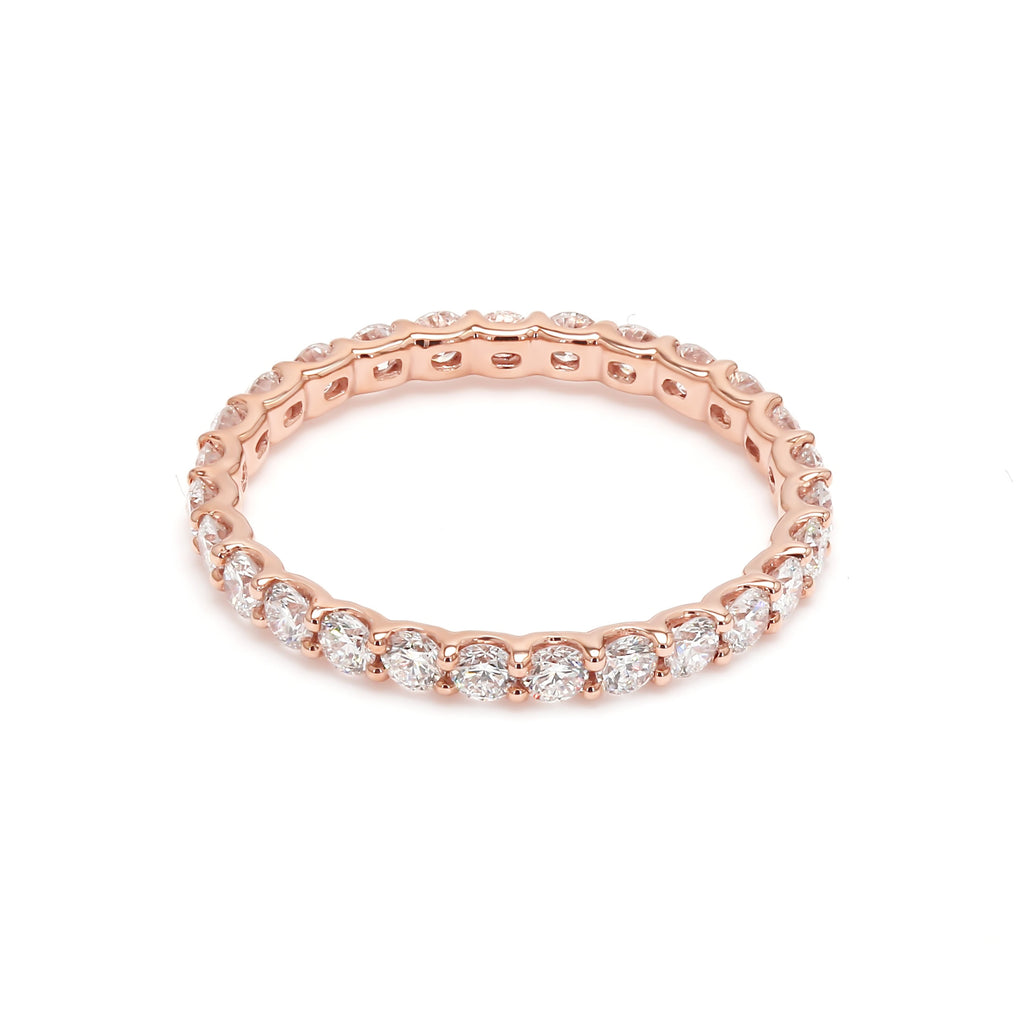 Bijou Full-Way Eternity Band - 9K Rose Gold jewellery-only view 8