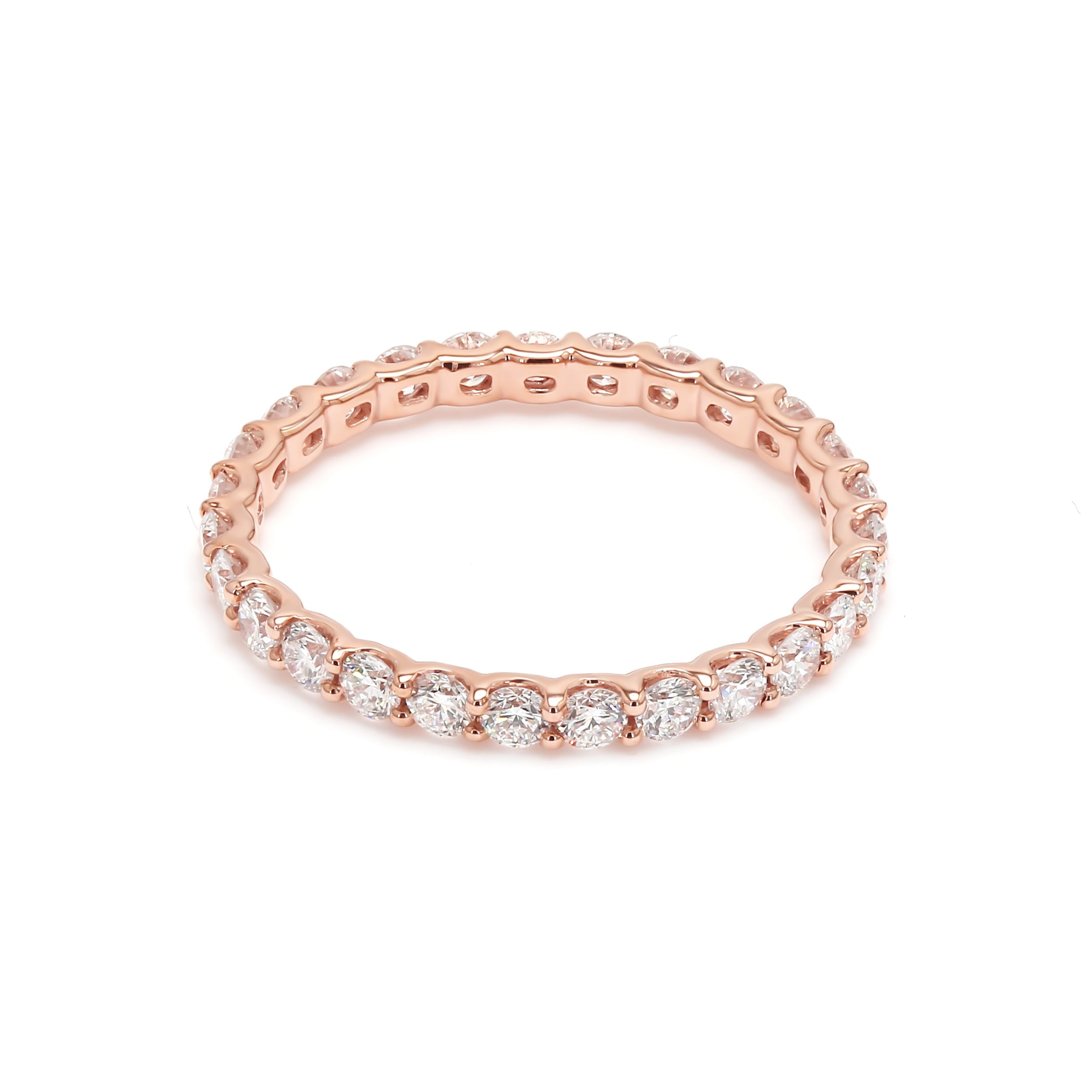 Bijou Full-Way Eternity Band - 9K Rose Gold jewellery-only view 8